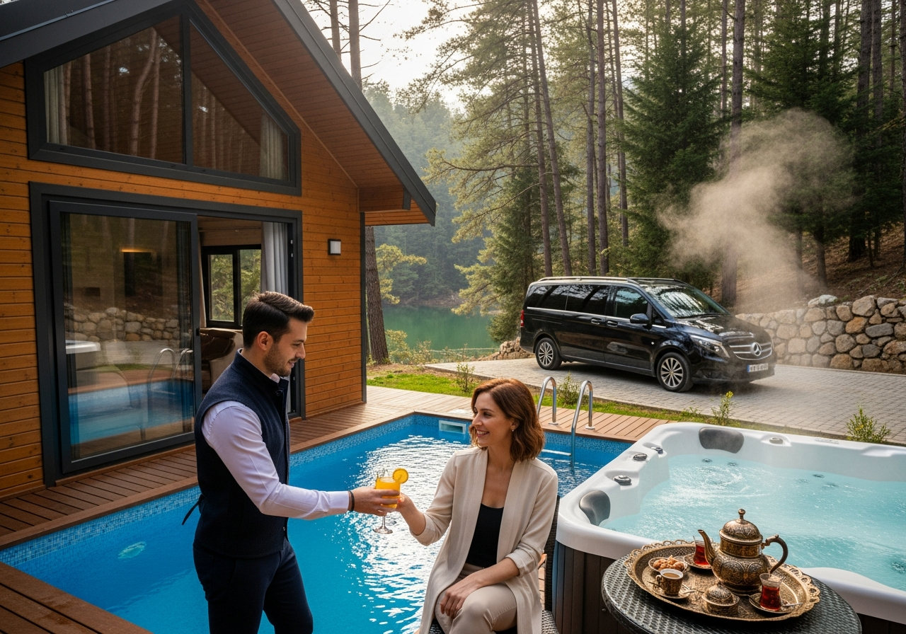 Sapanca Cabins with Private Pool & Jacuzzi | Safaraq