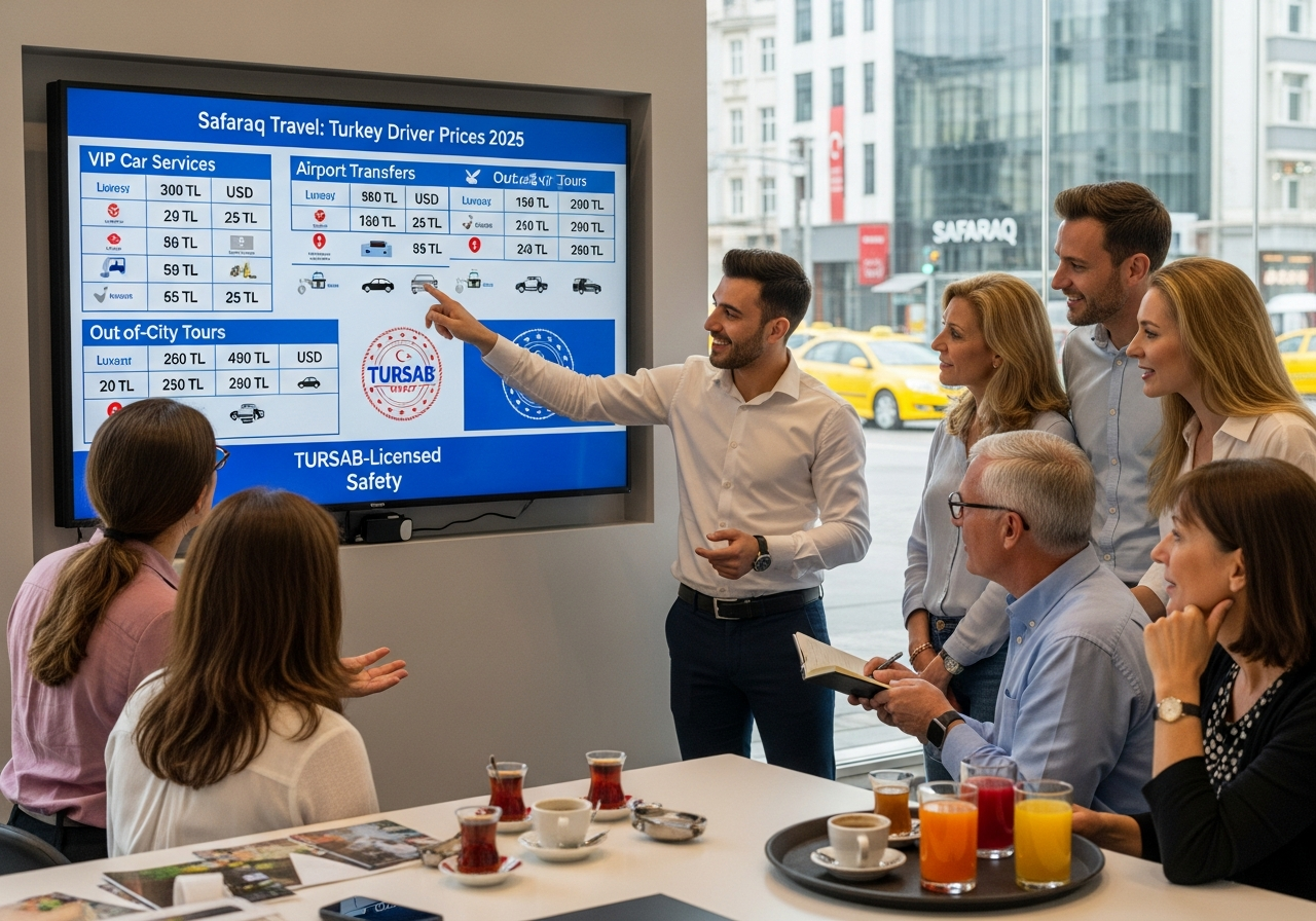 اسعار السائقين في تركيا 2025: دليل VIP للراحة والأمان