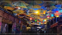 Umbrella Street in Kadikoy Istanbul Umbrella Street in Kadikoy Istanbul