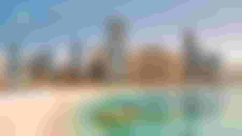 JBR beach in Dubai with towers in Background