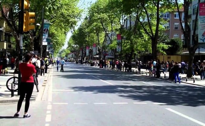 Shopping at Baghdad Street in Istanbul