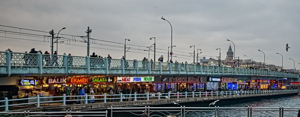 Fish restaurants at Galata bridge