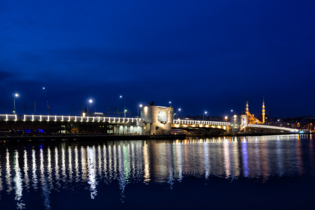 Galata bridge by night
