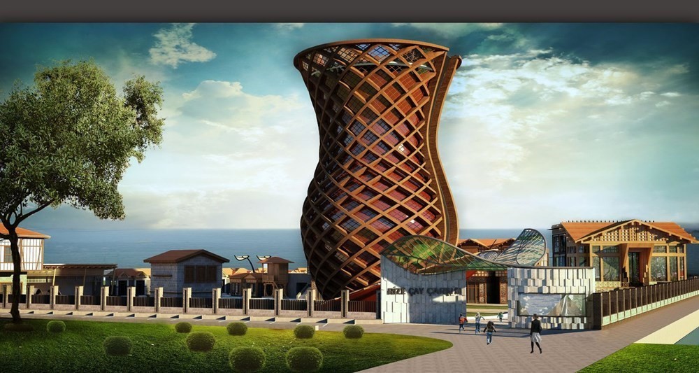 Tea in Rize, the world's largest cup of tea