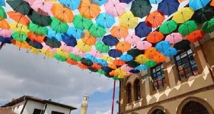 Umbrellas Street in Kadikoy Istanbul