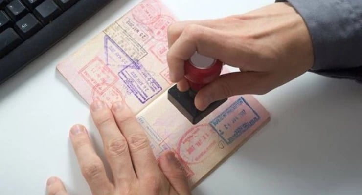 Dubai visa stamp for visit
