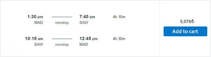 direct travel nonstop tickets