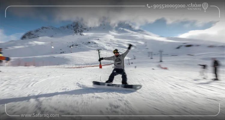 skiing in Antalya at winter