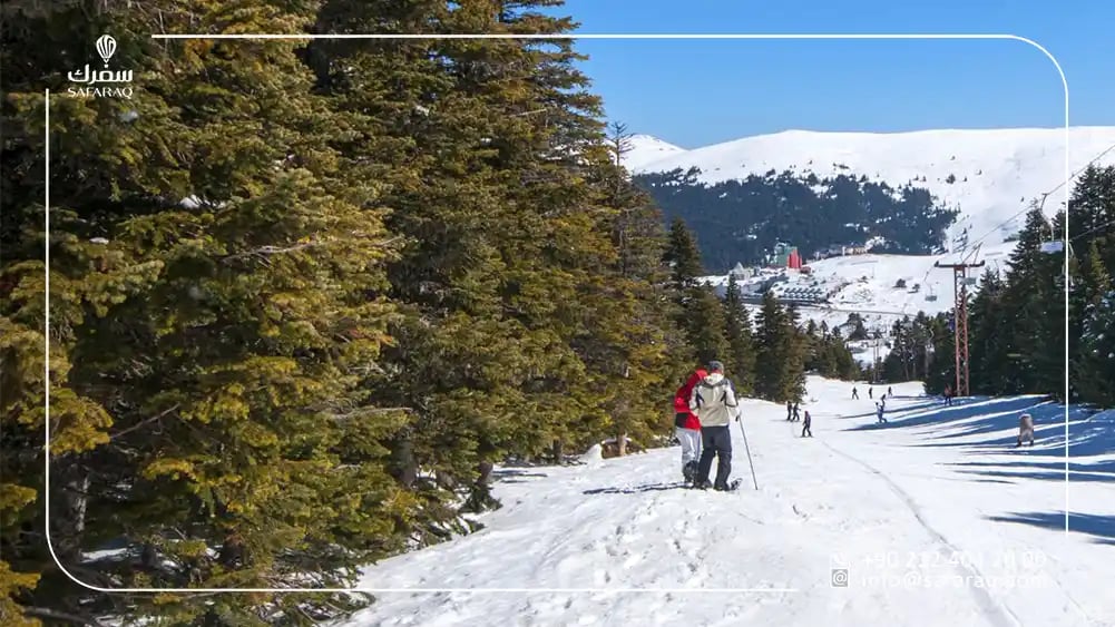 جبل أولوداغ في بورصة وعدد من المتزلجين