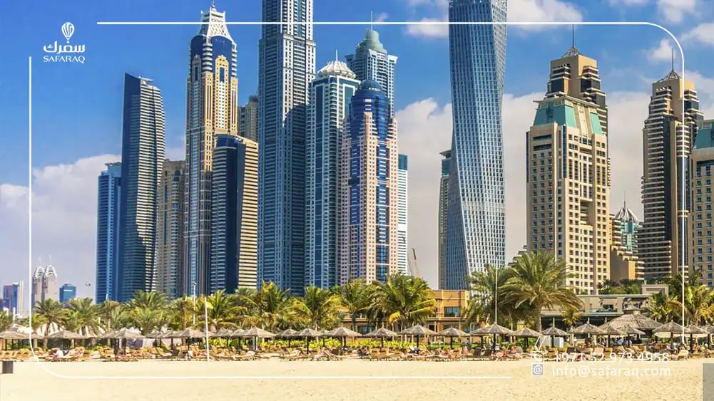 Jumeirah Beach in Dubai and pristine sands