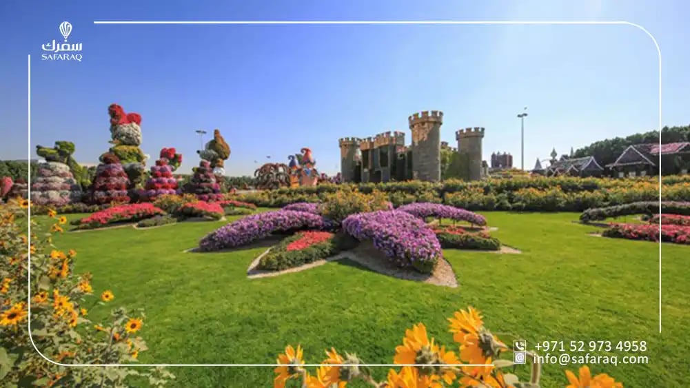 flower shape in miracle garden in Dubai