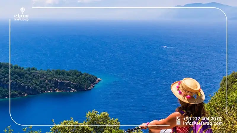 A tourist enjoying Gemile Island