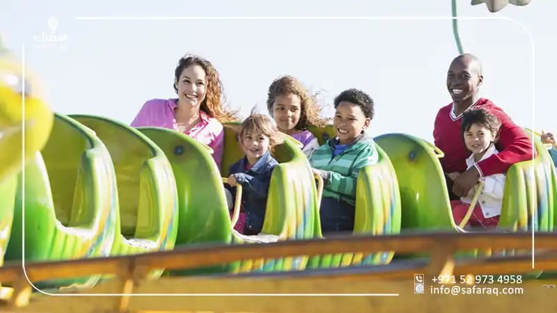 Kids in theme park
