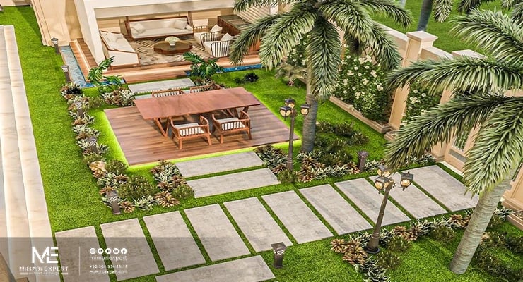 أنماط وأنواع تصاميم حدائق الفلل