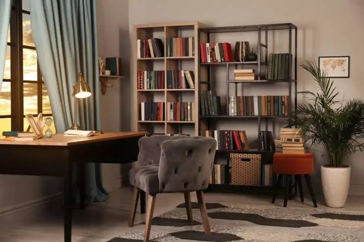 natural materials in designing classic office