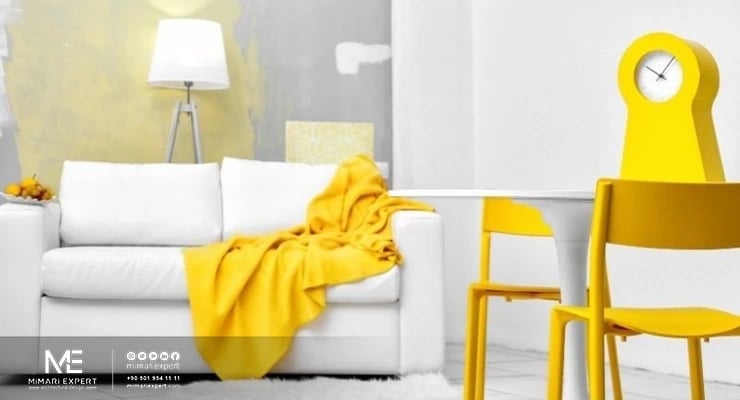 تنسيق ألوان الأثاث- اللون الأصفر
