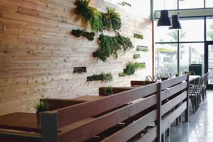 natural style in a coffee shop