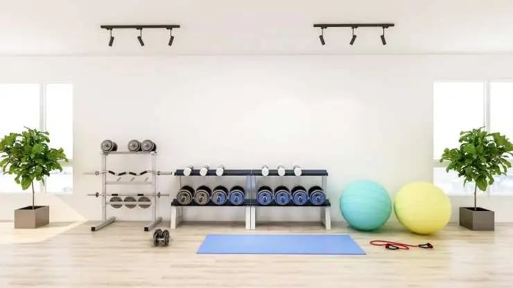 home gym wall storage