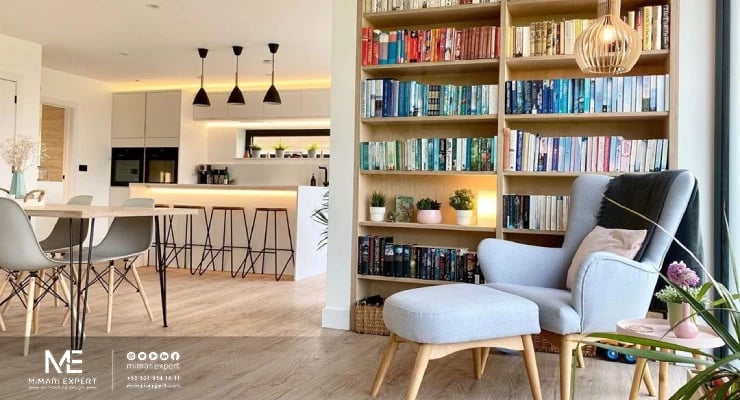 تصميم المكتبات المنزلية