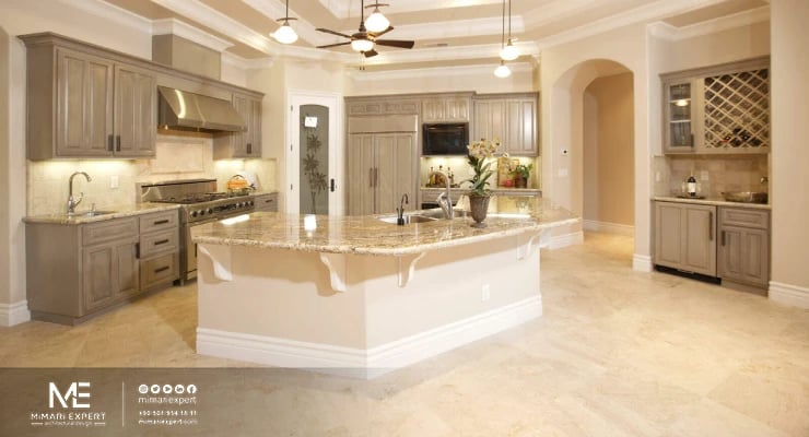  استخدام السيراميك في أرضيات المطابخ