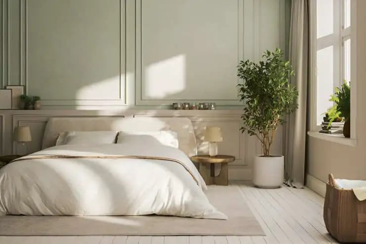 natural light in a Modern Cozy Bedroom