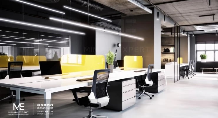 توزيع الإضاءة في المكاتب