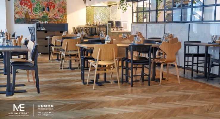 استخدم الباركيه في المطاعم والمقاهي