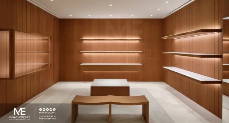 الأثاث الخشبي للمحلات التجارية