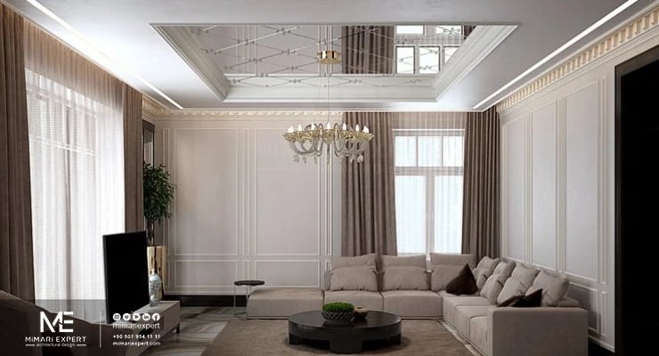 الأسقف المستعارة بالمرايا