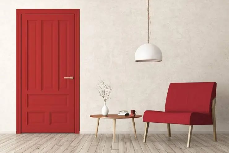 red door in interior design