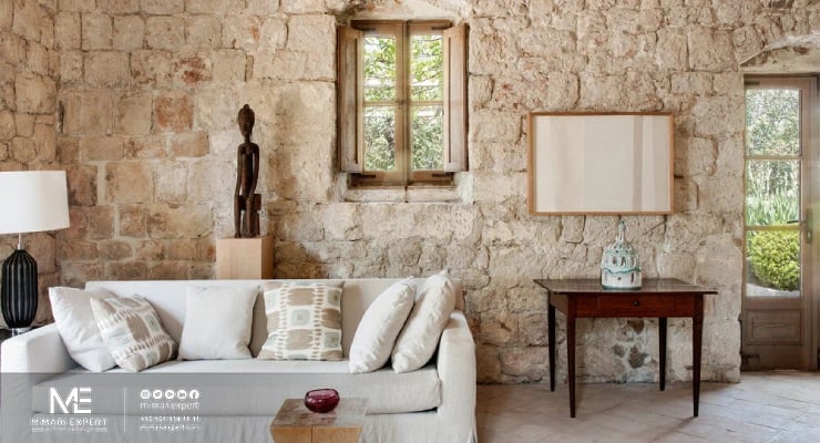 ديكورات باستخدام الحجر بالصور