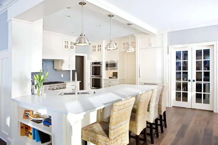 open kitchen with an island