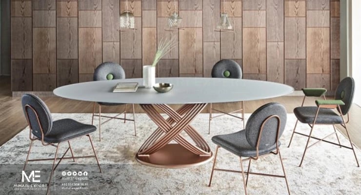 طاولات الطعام البيضاوية