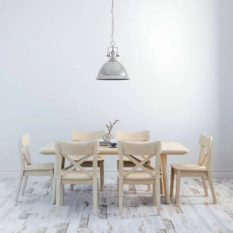Farmhouse wood table and chairs