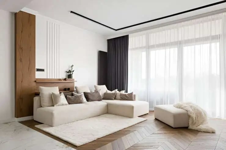 Elegant and comfortable corner sofa