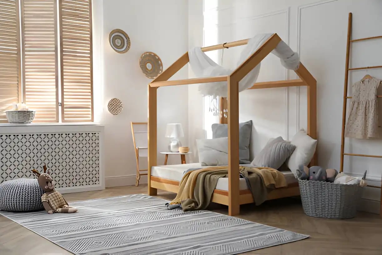 Stylish child bed with tent