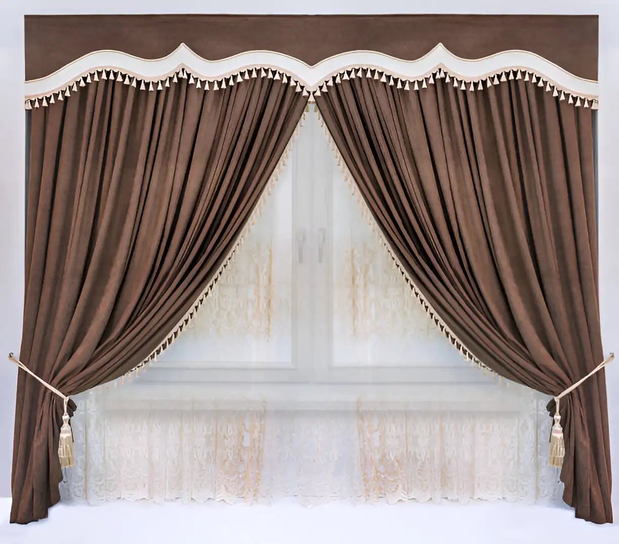 decorative curtain with double panel