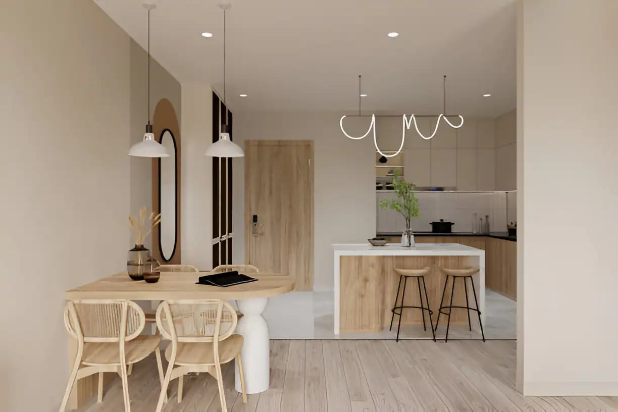 Transitional Style kitchen combine different elements