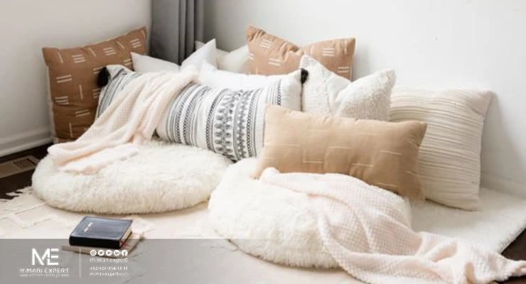 أنشئ زاوية مريحة باستخدام الوسائد