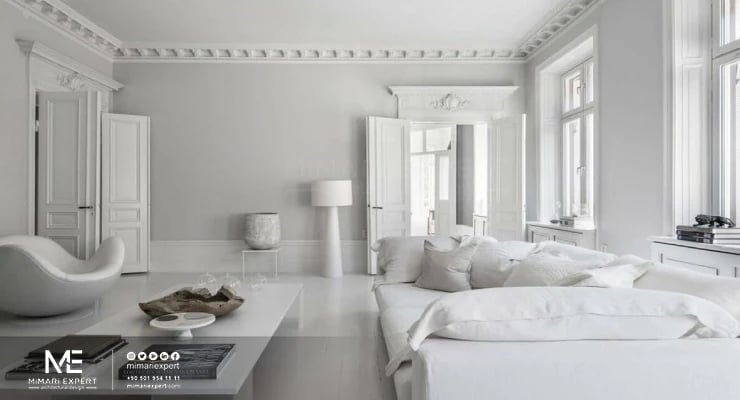 استخدام اللون الأبيض في الديكور بالصور