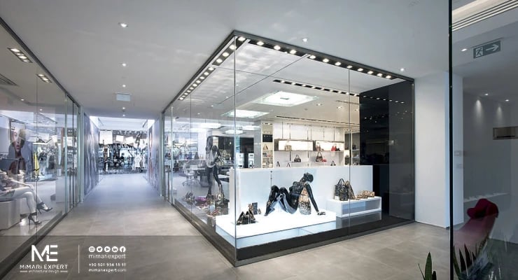 استخدام الفواصل الزجاجية في المحلات التجارية