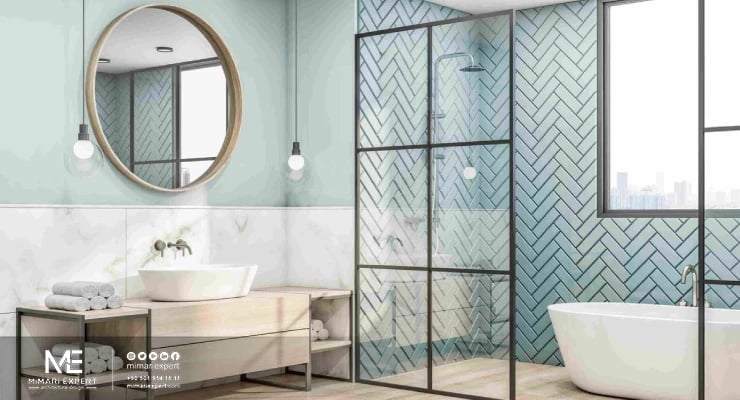 استخدام الفواصل الزجاجية في الحمامات