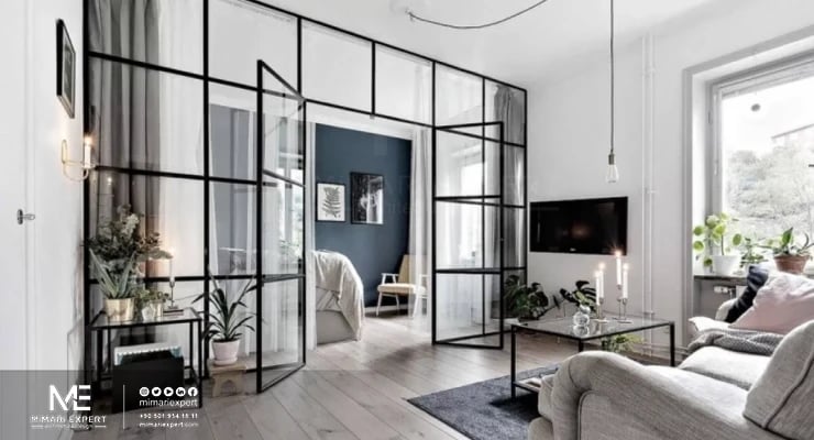 استخدام الفواصل الزجاجية في المنازل