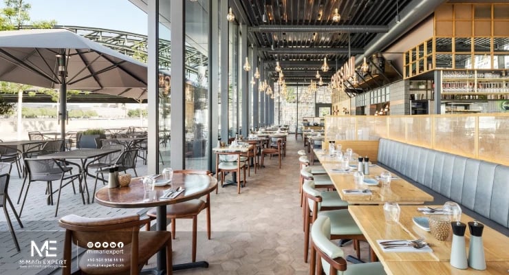 استخدام الفواصل الزجاجية في المطاعم والمقاهي