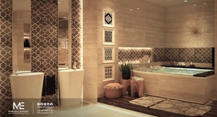 تصميم وتنفيذ ديكورات حمامات المودرن