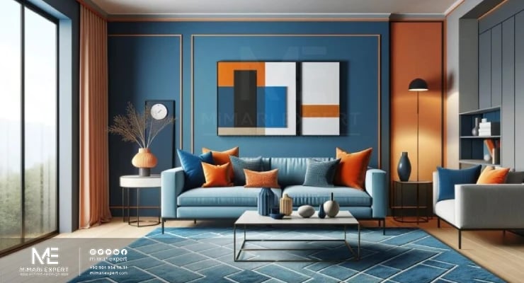 كيفية تنسيق اللون الأزرق مع الألوان أخرى