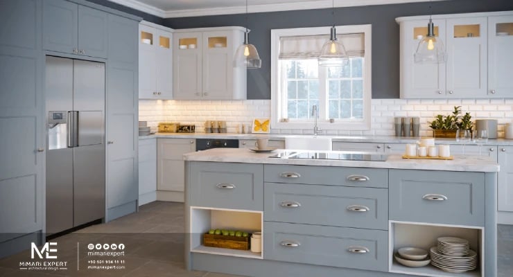 ديكور مطبخ بألوان الباستيل الناعمة