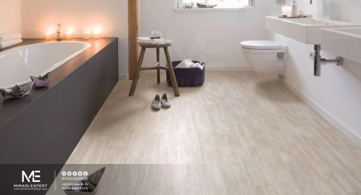 استخدام ارضيات بي في سي في الحمامات