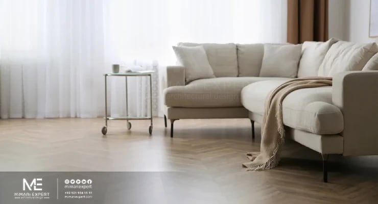 استخدام ارضيات بي في سي المساحات الداخلية