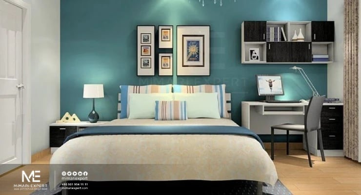 اختيار وتنسيق الألوان في غرف النوم الخشب